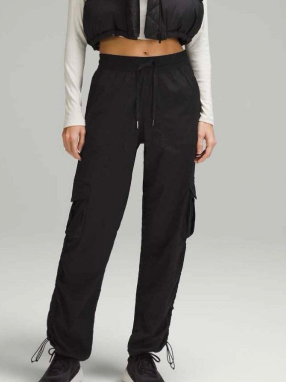 Lululemon Dance Studio Relaxed Fit Mid Rise Cargo Pants Black Sz XXS Women’s